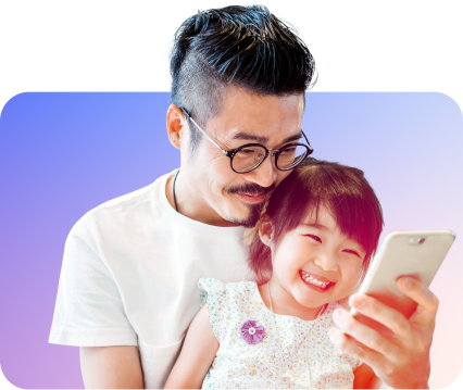 man showing mobile image